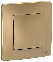 Выключатель с рамкой Systeme Electric Blanca 1-кл. титан картинка